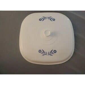 Vtg Corning Pyroceram Blue Cornflower B-14 Casserole Dish Replacement Lid